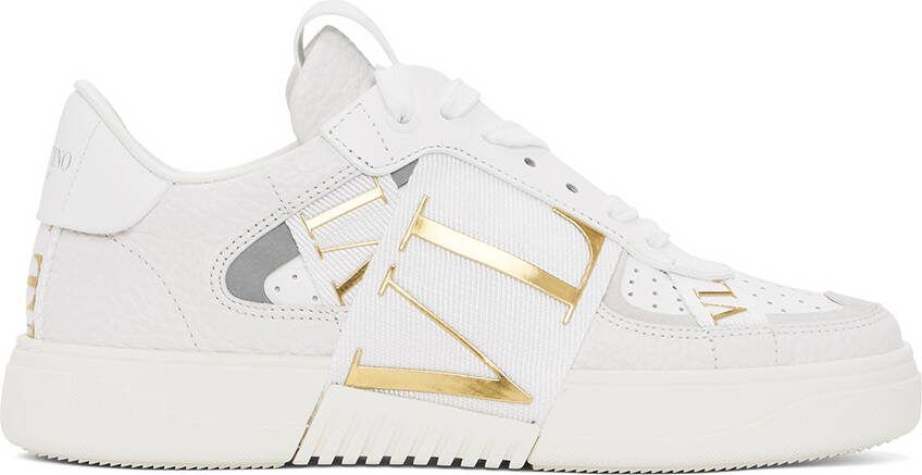 Valentino Garavani White  Gold 'VL7N' Sneakers - Picture 5
