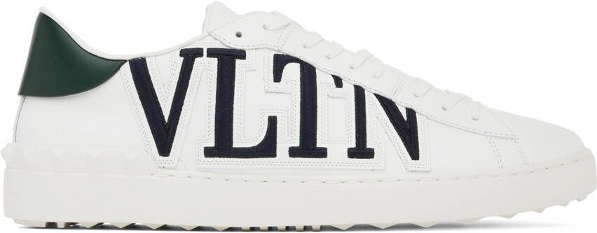 Valentino Garavani White  Green VLTN Low-Top Sneakers - Picture 5
