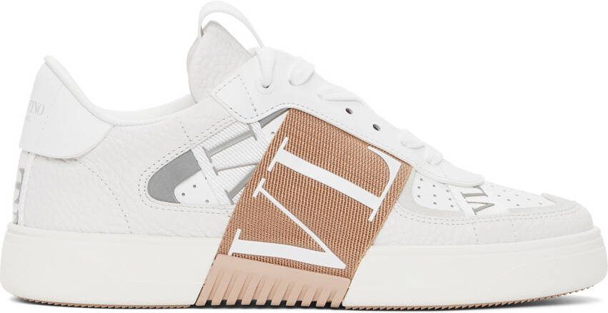 Valentino Garavani White  Pink 'VL7N' Sneakers - Picture 5