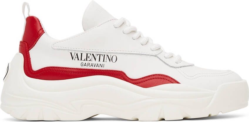 Valentino Garavani White  Red Gumboy Sneakers - Picture 5