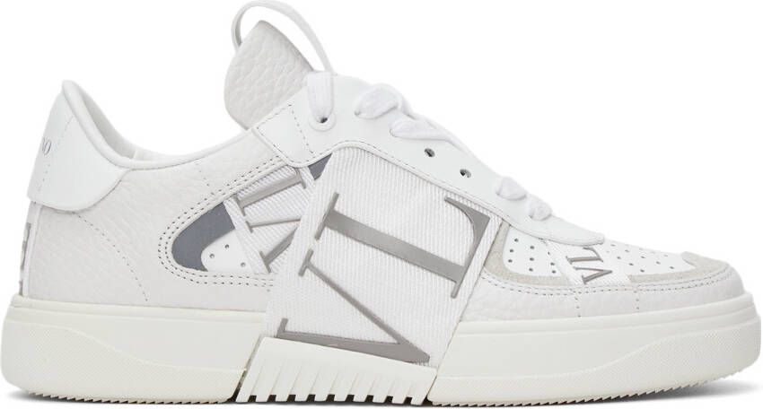 Valentino Garavani White  Silver 'VL7N' Low-Top Sneakers - Picture 5