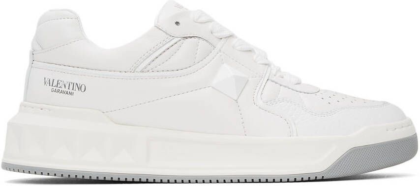 Valentino Garavani White One Stud Low-Top Sneakers - Picture 5