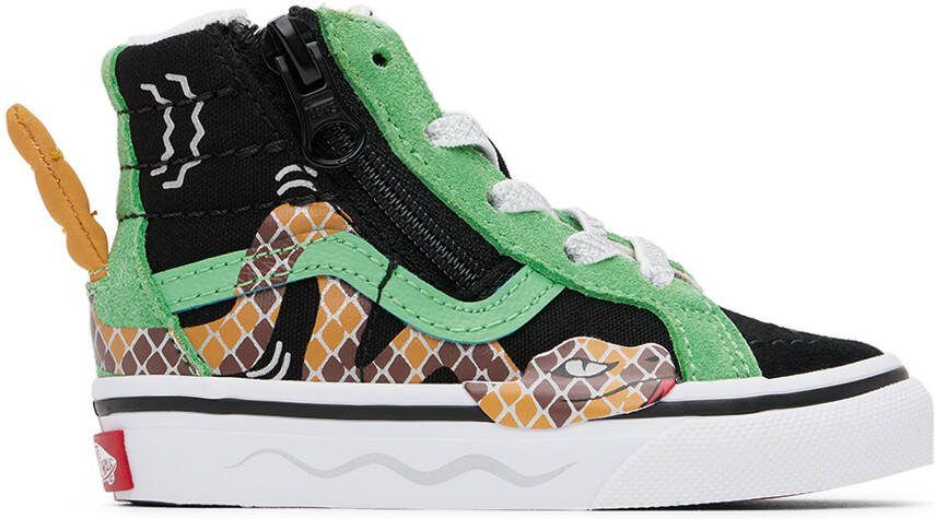Vans Baby Black  Green Snake Sk8-Hi Sneakers