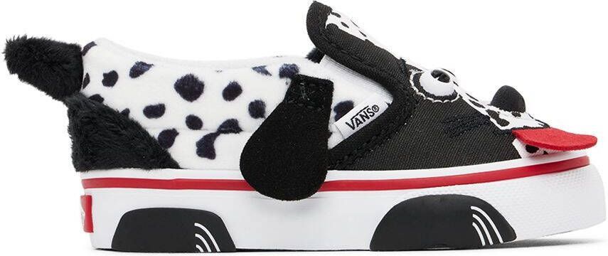 Vans Baby Black  White Dog Slip-On V Sneakers