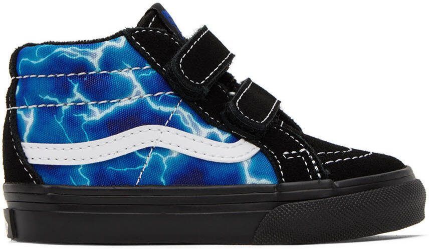 Vans Baby Blue  Black Sk8-Mid Reissu Sneakers - Picture 4