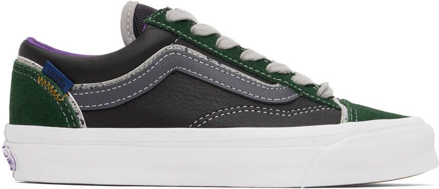 Vans Black  Green OG Style 36 UI Sneakers - Picture 5