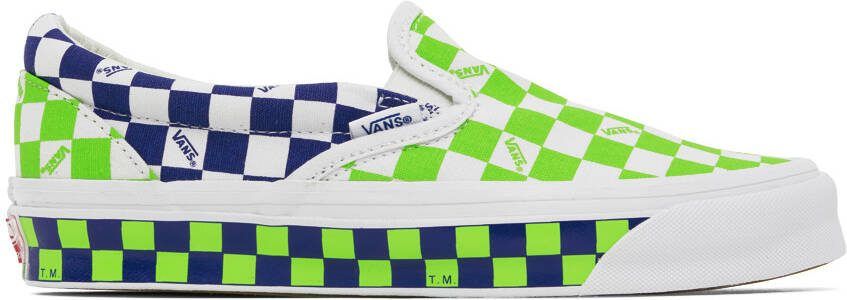 Vans Green  White OG Classic Slip-On LX Sneakers