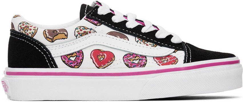 Vans Kids Black  White Old Skool Little Kids Sneakers - Picture 4