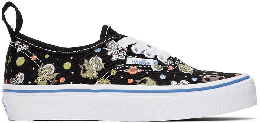 Vans Kids Black Authentic Elas Little Kids Sneakers - Picture 4