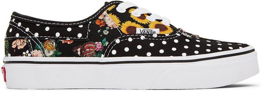 Vans Kids Black Authentic Patchwork Big Kids Sneakers