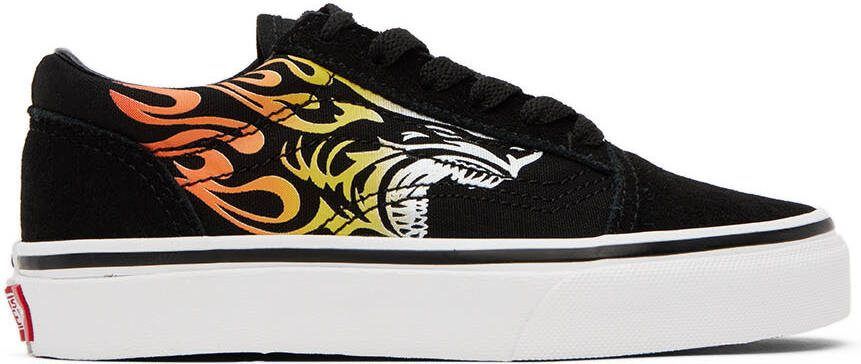 Vans Kids Black Old Skool Sneakers - Picture 4