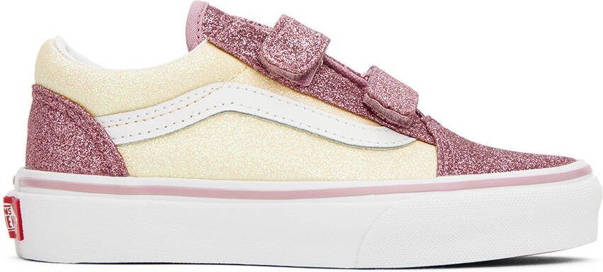 Vans Kids Pink  Off-White Old Skool V Little Kids Sneakers - Picture 5