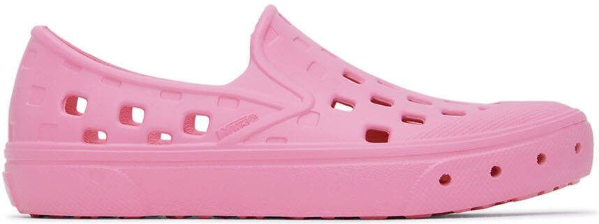 Vans Kids Pink Slip-On TRK Little Kids Sneakers - Picture 4