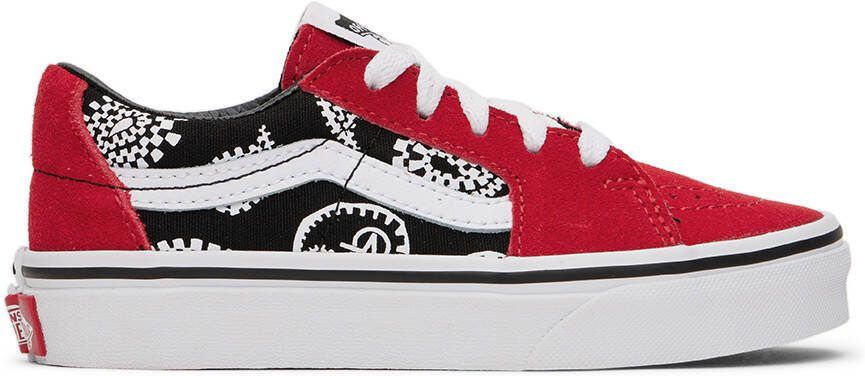 Vans Kids Red  Black SK8-Low Little Kids Sneakers - Picture 4