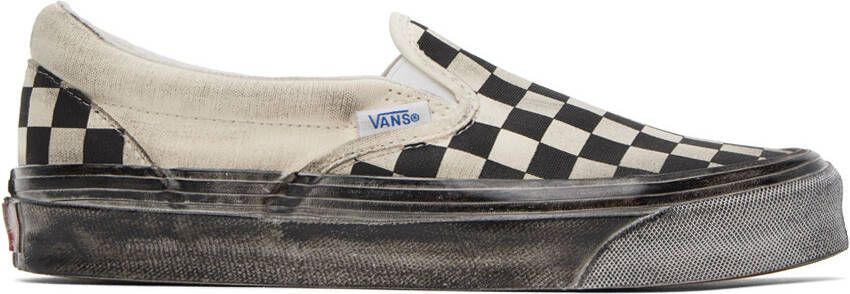 Vans Off-White OG Classic Slip-On LX Stressed Sneakers - Picture 6