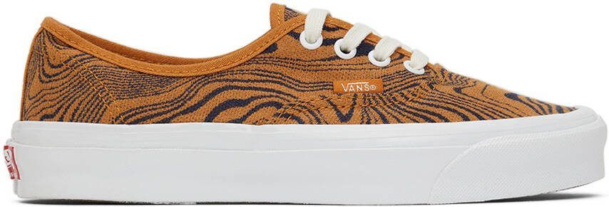 Vans Orange  Navy OG Authentic LX Sneakers - Picture 6