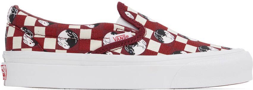 Vans Red  Off-White Billy's Edition OG Classic Slip-On LX Sneakers - Picture 5