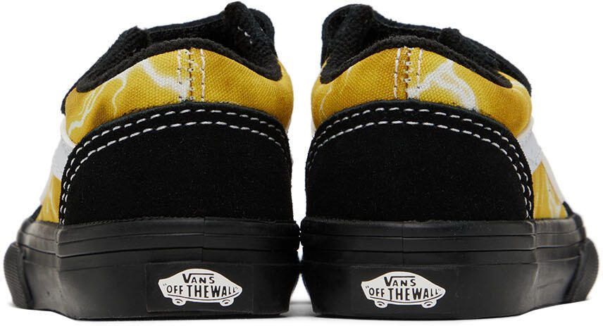 Vans Baby Black  Yellow Old Skool V Sneakers