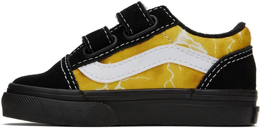 Vans Baby Black  Yellow Old Skool V Sneakers - Picture 3