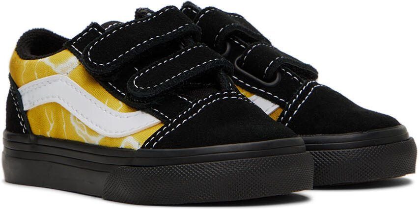 Vans Baby Black  Yellow Old Skool V Sneakers - Picture 2