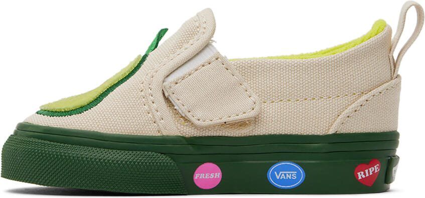Vans Baby Off-White Slip-On V Cado Sneakers - Picture 3