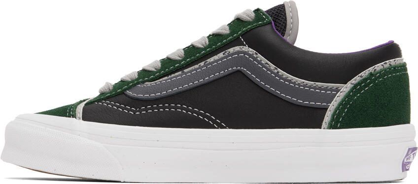 Vans Black  Green OG Style 36 UI Sneakers - Picture 3