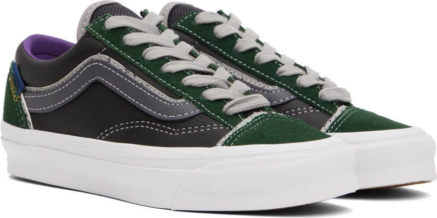 Vans Black  Green OG Style 36 UI Sneakers - Picture 2