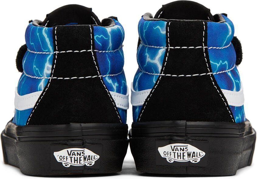 Vans Kids Black  Blue Sk8-Mid Reissue Little Kids Sneakers
