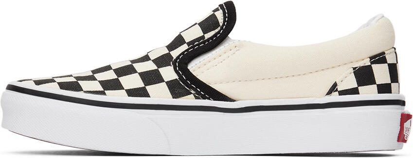 Vans Kids Black  Off-White Classic Slip-On Little Kids Sneakers - Picture 3