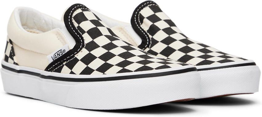 Vans Kids Black  Off-White Classic Slip-On Little Kids Sneakers - Picture 2