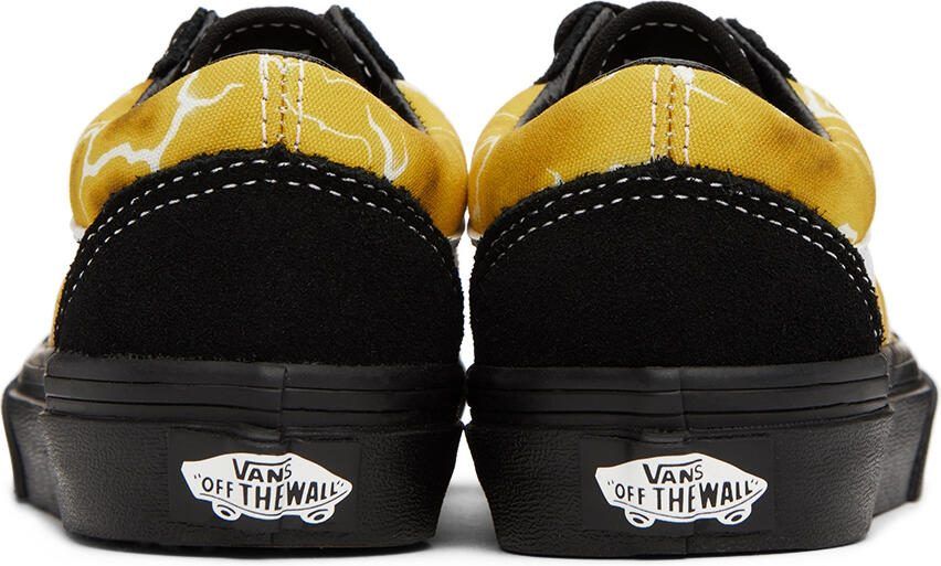 Vans Kids Black  Yellow Old Skool Little Kids Sneakers