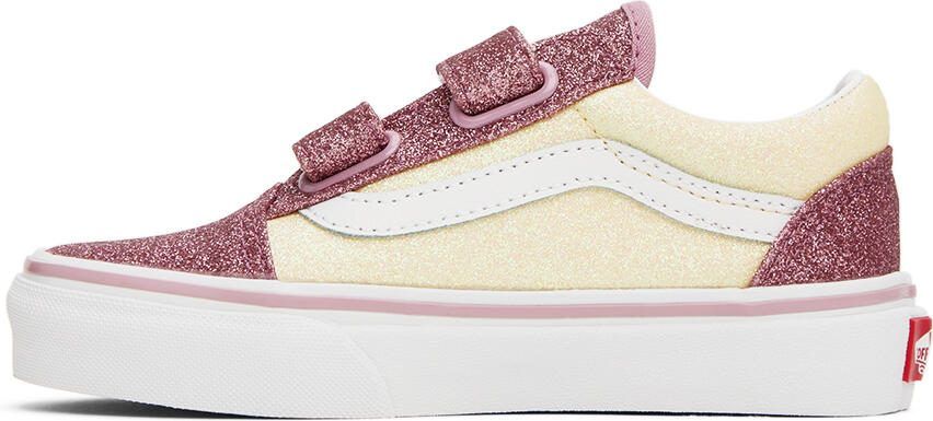 Vans Kids Pink  Off-White Old Skool V Little Kids Sneakers - Picture 3