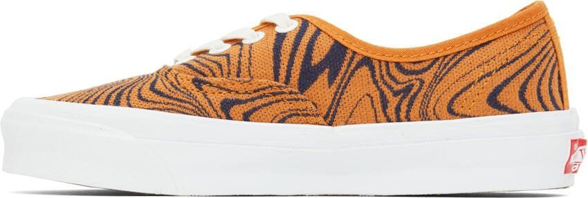 Vans Orange  Navy OG Authentic LX Sneakers - Picture 5