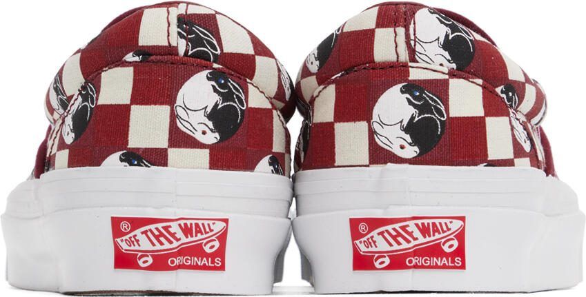 Vans Red  Off-White Billy's Edition OG Classic Slip-On LX Sneakers