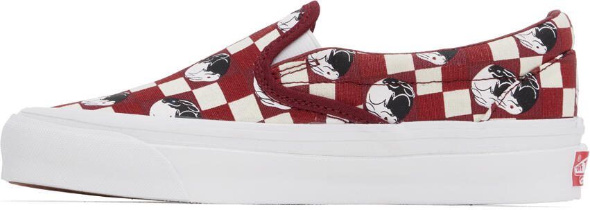 Vans Red  Off-White Billy's Edition OG Classic Slip-On LX Sneakers - Picture 3