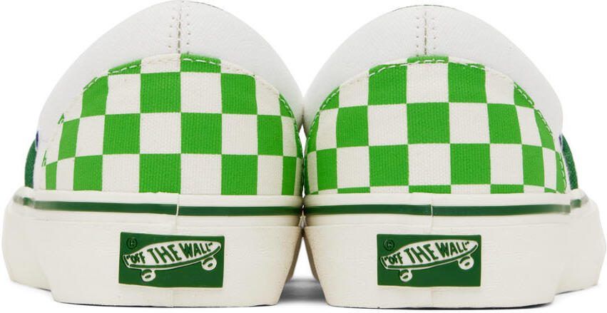 Vans SSENSE Exclusive Collaboration Green  White Classic Slip-On VR3 L Sneakers - Picture 2