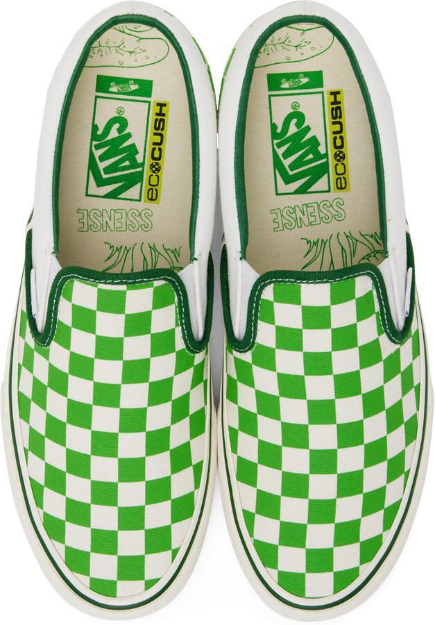 Vans SSENSE Exclusive Collaboration Green  White Classic Slip-On VR3 L Sneakers