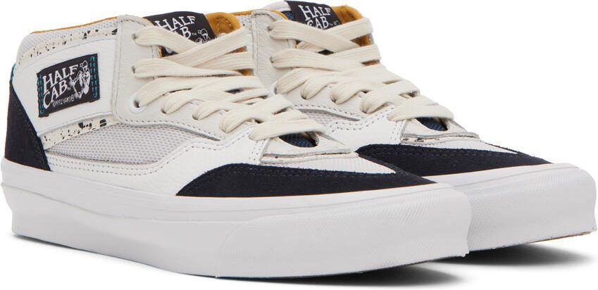 Vans White  Navy OG Half Cab Sneakers - Picture 2