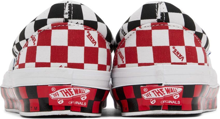 Vans White  Red OG Classic Slip-On LX Sneakers