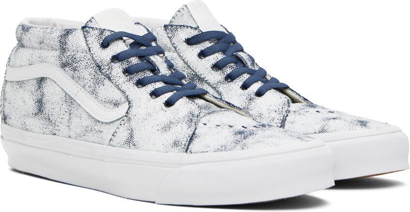 Vans White OG Sk8 Mid LX Distress Sneakers - Picture 4