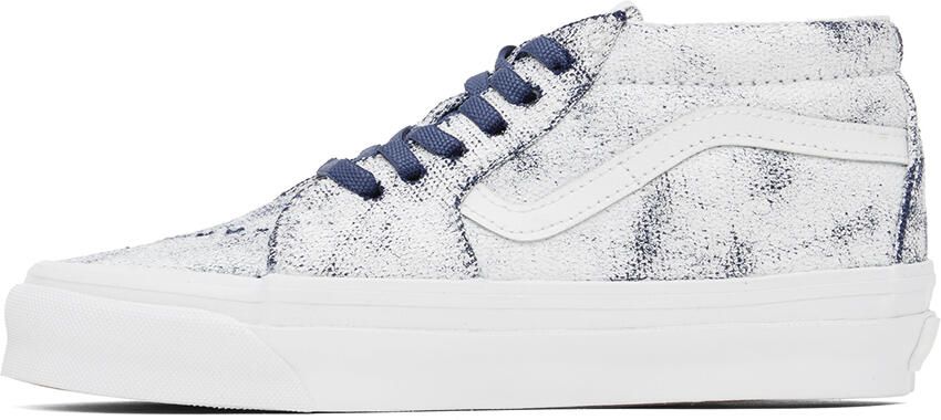 Vans White OG Sk8 Mid LX Distress Sneakers - Picture 5