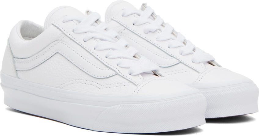 Vans White OG Style 36 LX Sneakers - Picture 2