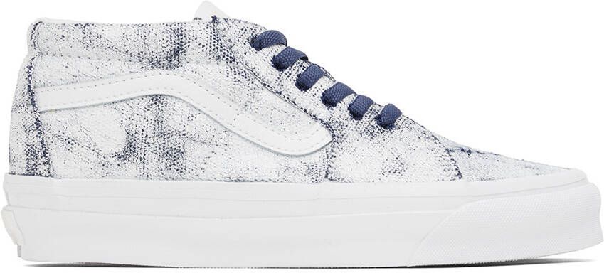 Vans White OG Sk8 Mid LX Distress Sneakers - Picture 8