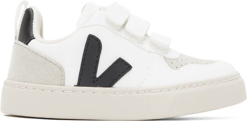 VEJA Baby White  Black V-10 Sneakers - Picture 4