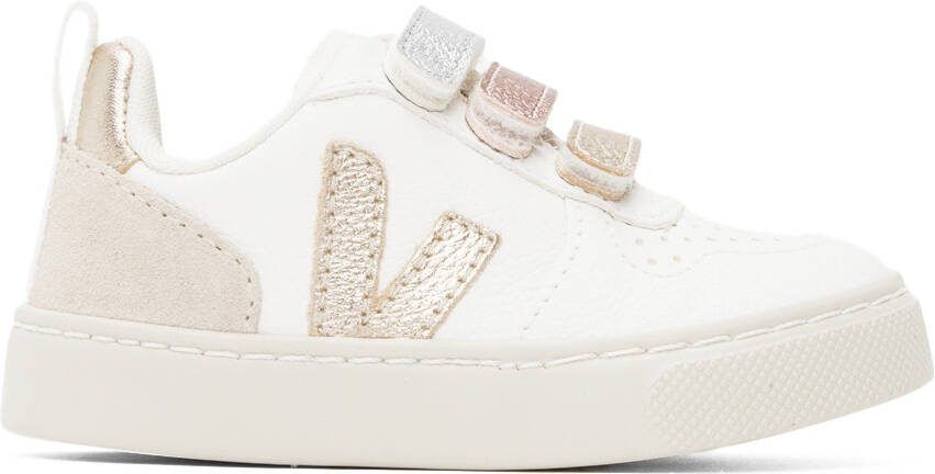 VEJA Baby White  Multicolor V-10 Sneakers - Picture 3