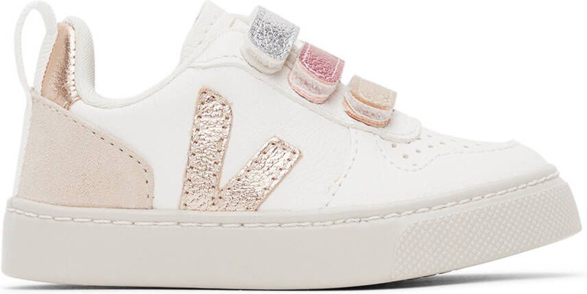 VEJA Baby White  Multicolor V-10 Sneakers - Picture 7