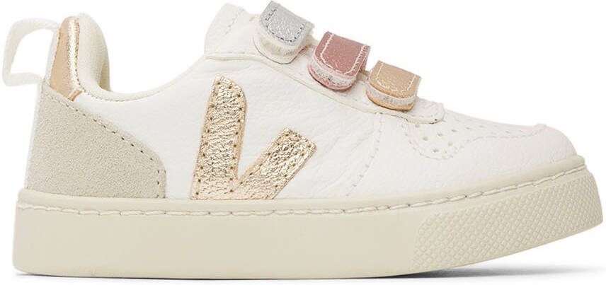 VEJA Baby White  Multicolor V-10 Sneakers - Picture 5
