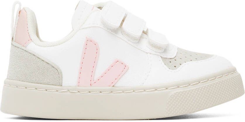 VEJA Baby White  Pink V-10 Sneakers - Picture 4