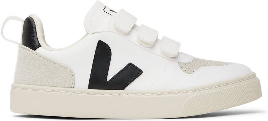 VEJA Kids White  Black V-10 Sneakers - Picture 5