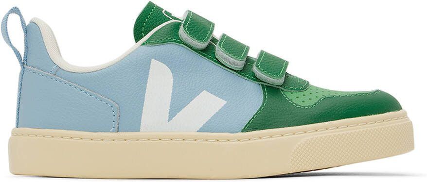 VEJA Kids Green  Blue V-10 Sneakers - Picture 5